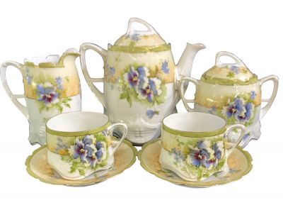 Art Nouveau Porcelain Tea Set, circa 1895