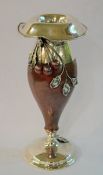 Art Nouveau Silver and Copper Vase
