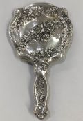 Art Nouveau sterling Silver Hand Mirror