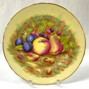 Aynsley Bone China Orchard Gold Pattern Cabinet Plate, Pattern #7956