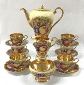 Aynsley Orchard Gold Coffee Set, Pattern # C746