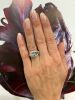 Modern Aquamarine and Diamond Engagement Ring