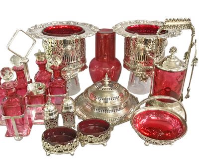 Lovely Antique & Vintage Cranberry Glass