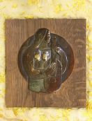 Bela Voros Cubist Bas Relief Plaque Sculpture Art Deco