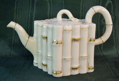 Belleek Bamboo Pattern Teapot