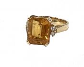 Birks Citrine and Diamond Ring