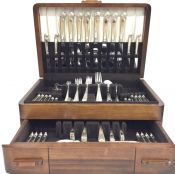 Birks George II Engraved Sterling Silver Flatware Set