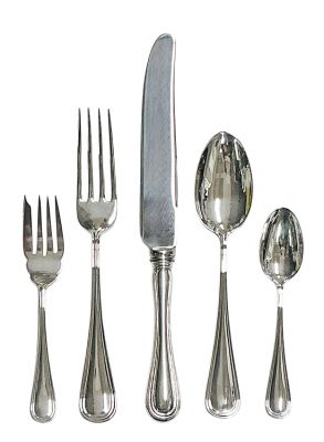 Sterling Silver Flatware - Line and Thread By Birks