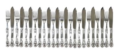 Birks “Chantilly” Sterling Silver Fish Service For 12