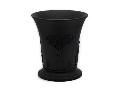 Wedgwood Black Basalt Figural Vase