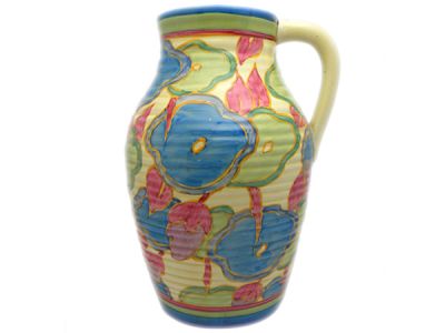 Clarice Cliff Blue Chintz Lotus Jug