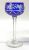 Bohemian Coloured Crystal Decanter and Long Crystal Liqueur Glasses