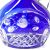 Bohemian Coloured Crystal Decanter and Long Crystal Liqueur Glasses