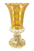 Bohemian Coloured Crystal Vase, circa 1880-1900