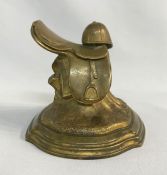 Bronze Horse Tack Form Inkwell