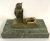 Bronze Owl Sitting On A Book Inkwell, circa 1930