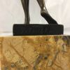 Bronze Sculpture of Female Nude Gymnast Signed Peleschka