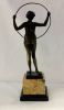 Bronze Sculpture of Female Nude Gymnast Signed Peleschka