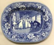 Buffalo Pottery Blue and White Transfer Ware Platter