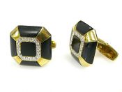 Cufflinks Onyx and Diamond