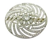 Antique 1.40ct Diamond 14kt and Platinum Brooch
