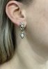 Vintage .94ct Opal and Diamond 14kt Drop Earrings