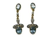 Antique Style Aquamarine Drop Earrings