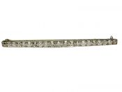 Antique 2.76ct Diamond 14kt and Platinum Bar Brooch