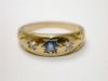 Vintage .24ct Sapphire and Diamond Ring in 18kt Yellow Gold