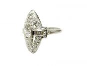 Art Deco Diamond Navette Ring