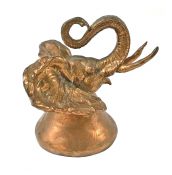 Carl Wagner Cast Bronze Elephant Head Shaped Bell