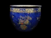 Carlton Ware Navy Lustre Jardiniere