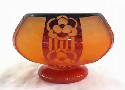 Charder Cameo Art Glass Art Deco Vase
