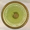 Baccarat Attributed Chartreuse/Vaseline Coloured Cut Crystal Vase
