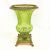 Baccarat Attributed Chartreuse/Vaseline Coloured Cut Crystal Vase