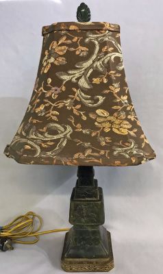 Chinese Carved Soapstone Table Lamp, circa 1920s