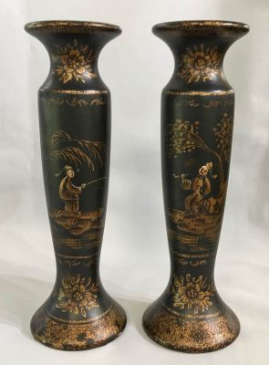 Chinoiserie Style Candlesticks