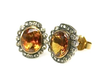 Citrine Stud Earrings