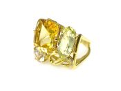 Citrine and Prasiolite Ring