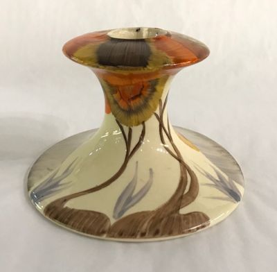 Clarice Cliff Hand Painted Bizarre Ware Single Candlestick