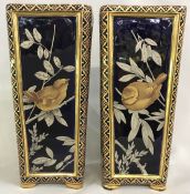Coalport Aesthetic Movement Mantle Vases