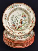 Copeland Earthenware Indian Tree Rim Soup Bowls