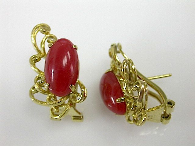 j crew coral earrings