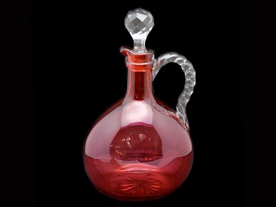 Cranberry Glass Decanter