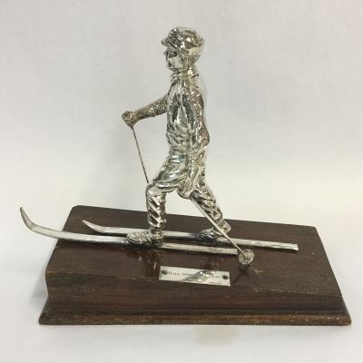 Cross Country Sterling Silver Ski Trophy