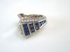 Art Deco Inspired Diamond and Sapphire Ring