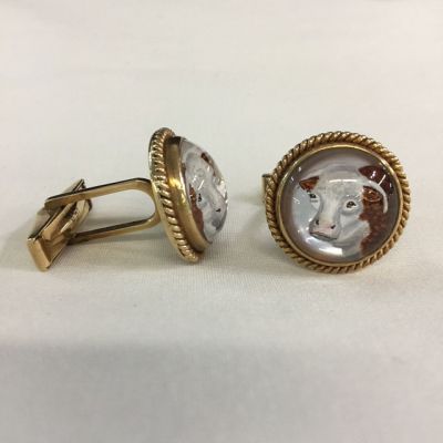Custom Made Essex Crystal Bovine Cufflinks