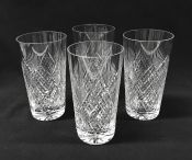 Cut Crystal Water Glasses, English, circa 1930s.