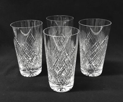 Cut Crystal Water Glasses, English, circa 1930s.