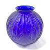 Czech Art Deco Blue Glass Vase